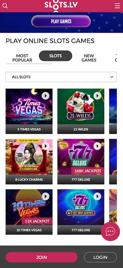 Slots.lv Casino Slots App