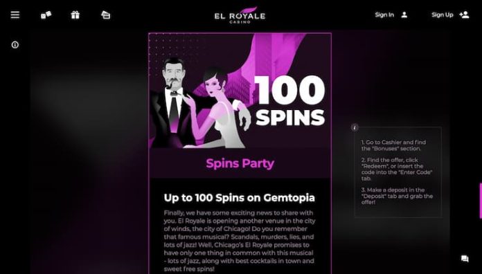 El Royale Free Spins Bonus