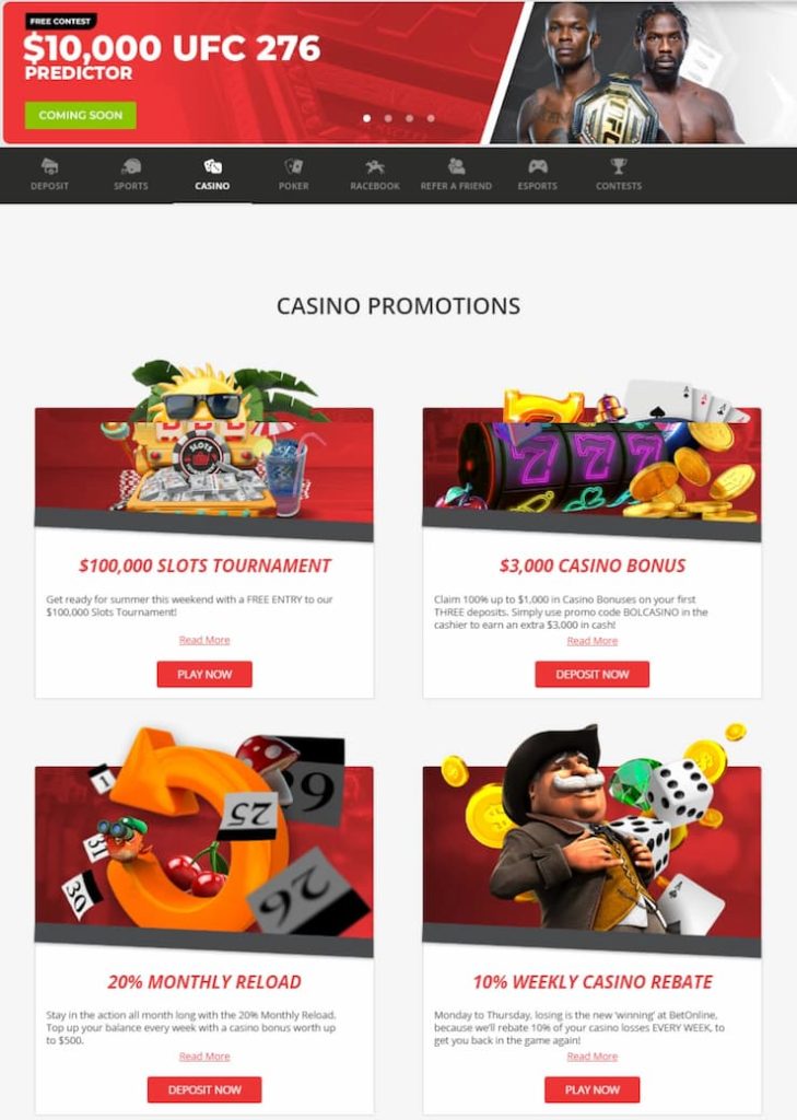 BetOnline 2 Casino - Best Casino bonuses