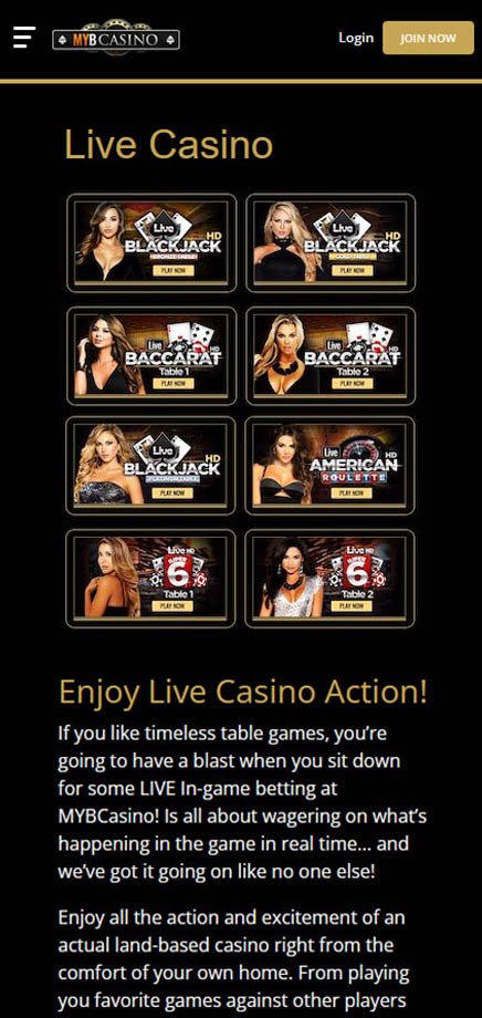 MyB Casino Live App