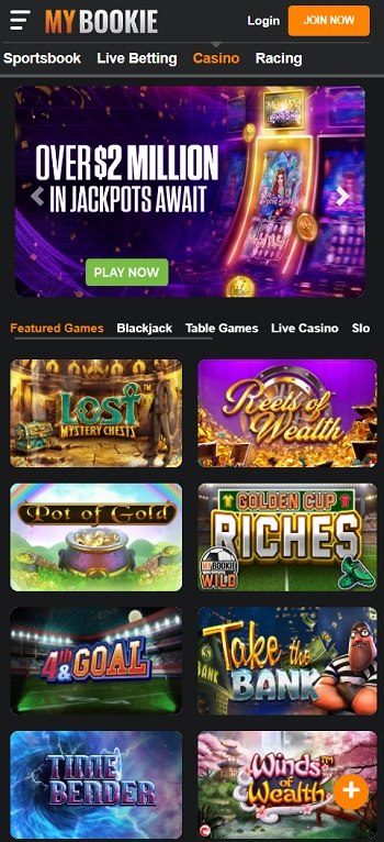 MyBookie Casino Mobile 1