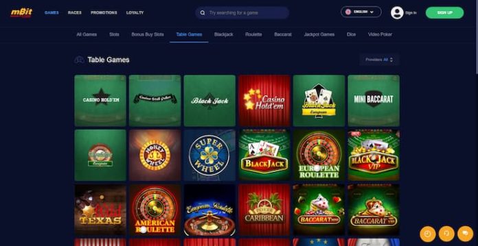 New Casinos in Sweden - mBit Casino Table Games