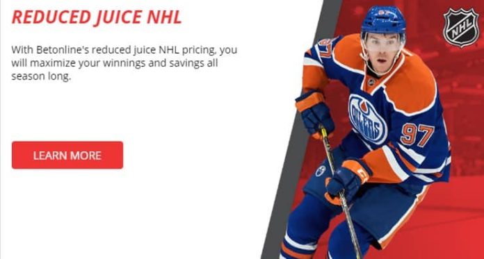 BetOnline Promo Codes Reduced Juice NHL