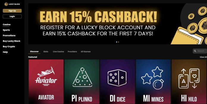 Luckyblock Homepage 