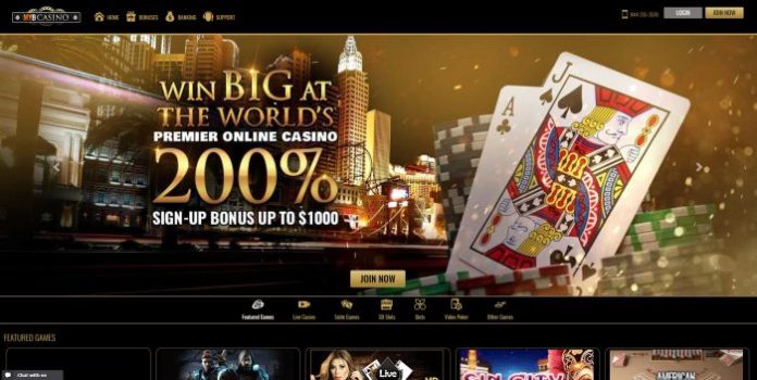 MYB Casino Homepage