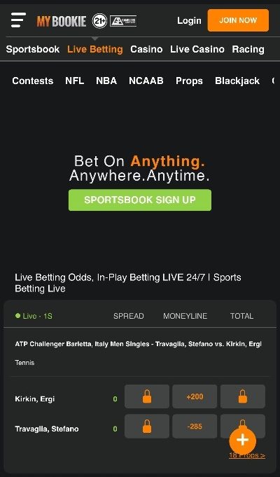My Bookie live betting