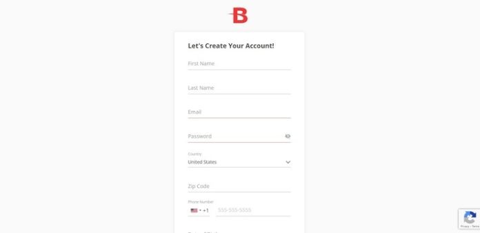 Betonline signup section