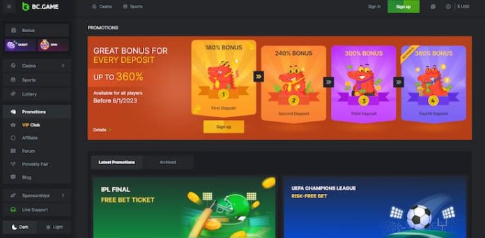 BC Game Michigan Online Casino Bonus