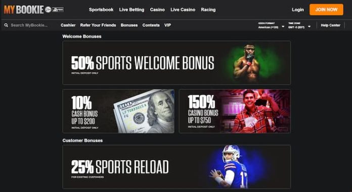 MyBookie promotions page