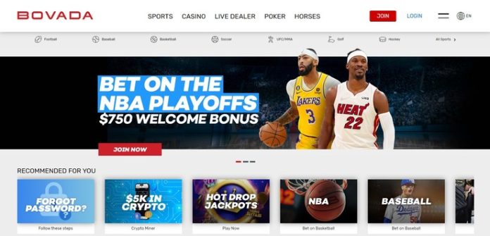 bovada homepage for sports