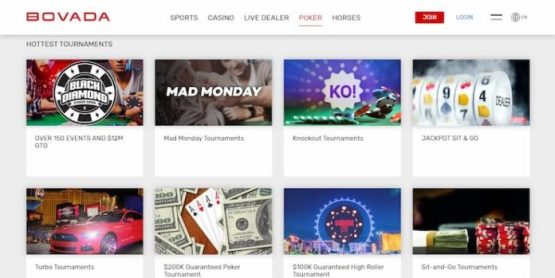 Bovada is Maryland Online Casinos top competitor for poker games