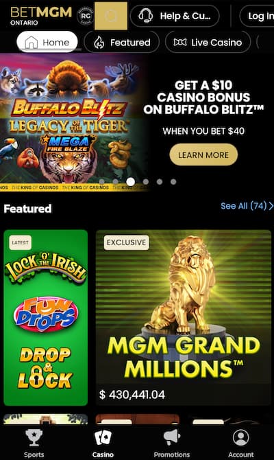 Bet MGM casino app