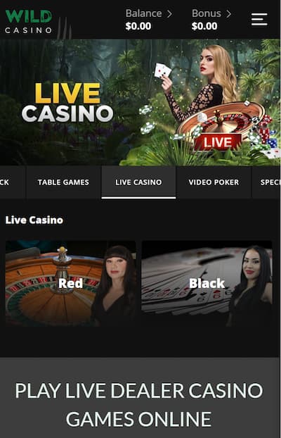 Wild casino sign up games