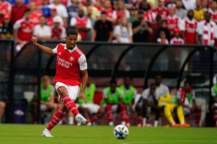 Arsenal defender William Saliba Is The Joint-Most Valuable Defender In The World
