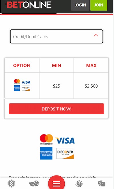 Betonline payment method app