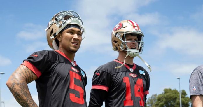 Sam Darnold and Trey Lance 49ers pic