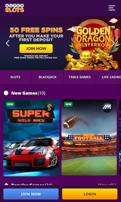 Super Slots Mobile Casino blackjack