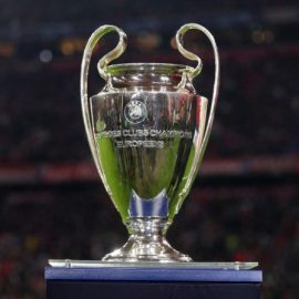 UEFA Champions League Trophy On Display