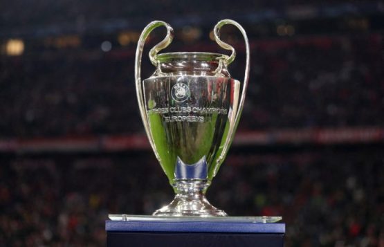 UEFA Champions League Trophy On Display