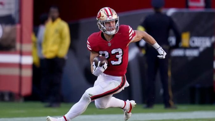 49ers NFL Playoff Odds: RB Christian McCaffrey Props vs. Eagles