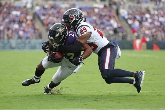 J.K. Dobbins injury vs Texans pic