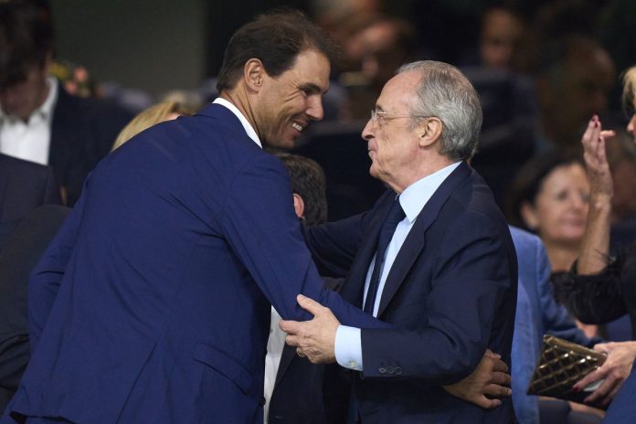 Rafael Nadal And Real Madrid President Florentino Perez