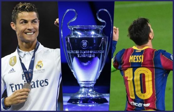 Cristiano Ronaldo Lionel Messi UEFA Champions League