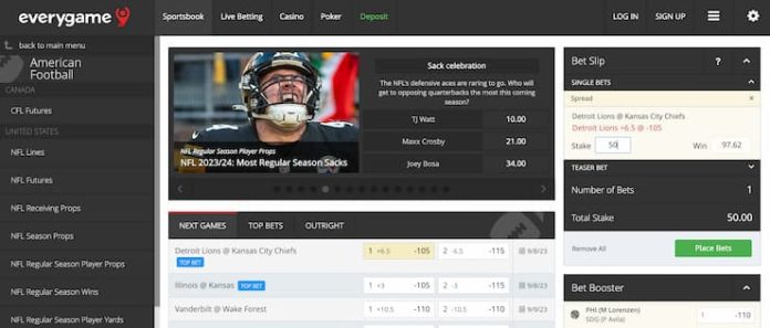 everygame - nfl betting lines