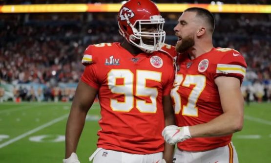 Travis Kelce and Chris Jones pic