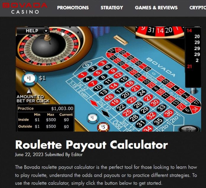 bovada roulette calculator odds