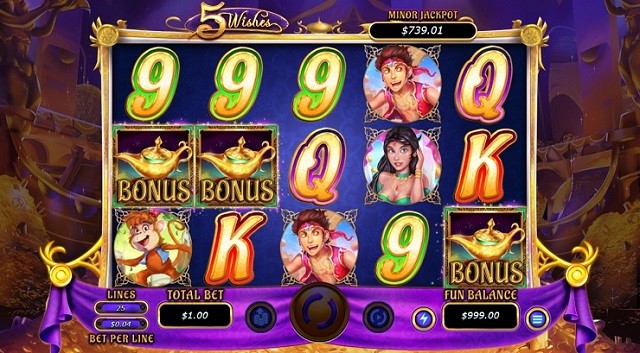 Play Online Slots for Real Money 5 wishes slot game