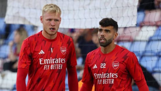 Arsenal Keepers Aaron Ramsdale And David Raya