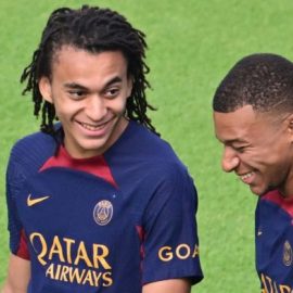 Ethan And Kylian Mbappe At PSG