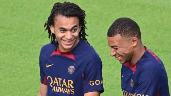 Ethan And Kylian Mbappe At PSG