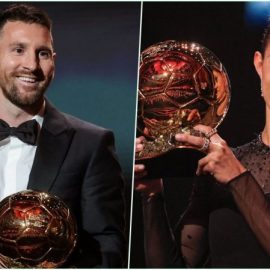 Lionel Messi And Aitana Bonmati With Ballon d'Or