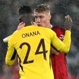 Manchester United Players Hojlund And Onana