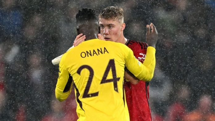 Manchester United Players Hojlund And Onana