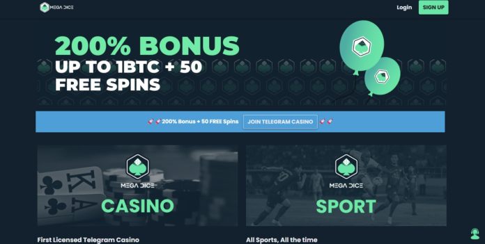 MegaDice - Top casino with 200% Bonus