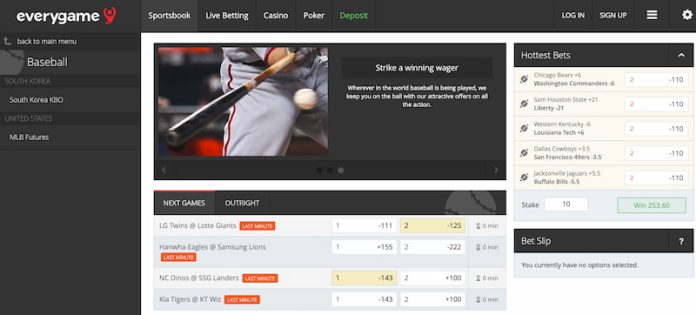 everygame MLB betting site