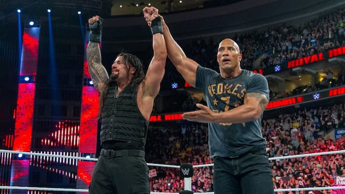 Royal Rumble - WWE - The Rock and Roman Reigns 2015