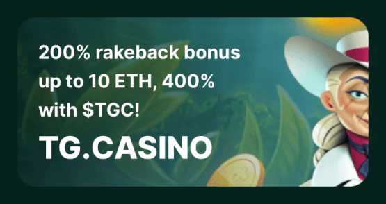 TG Casino welcome bonus