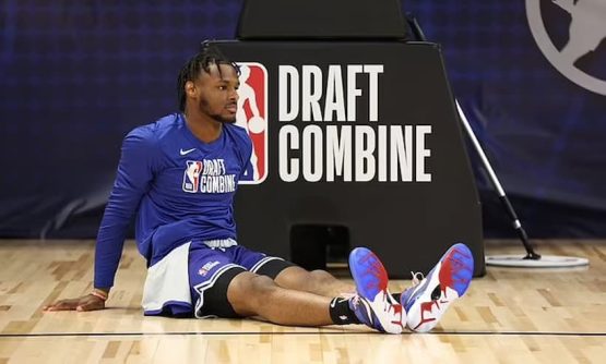 Bronny James draft combine pic