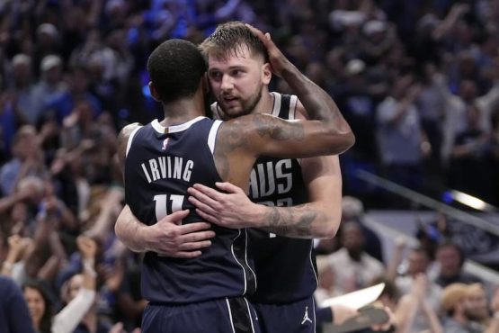 Kyrie Irving and Luka Doncic pic