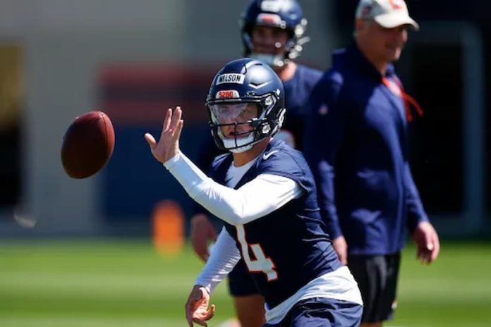Broncos QB Zach Wilson spoke to reporters for the first time since being traded by the Jets