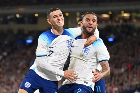 Phil Foden Kyle Walker For England