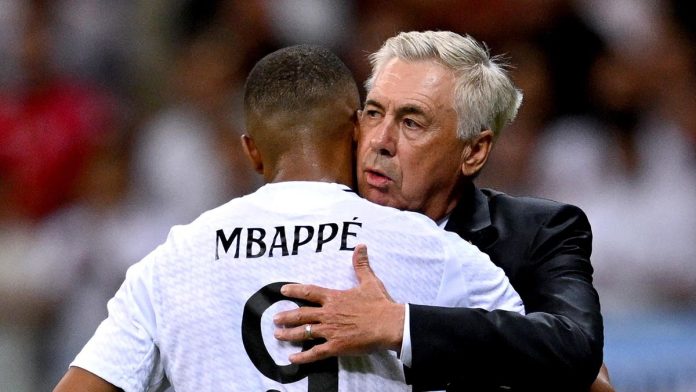 Carlo Ancelotti Kylian Mbappe Real Madrid