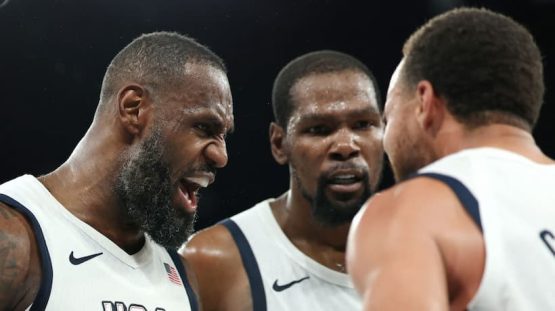 LeBron KD and Steph Team USA pic