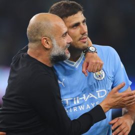 Manchester City Pep Guardiola and Rodri