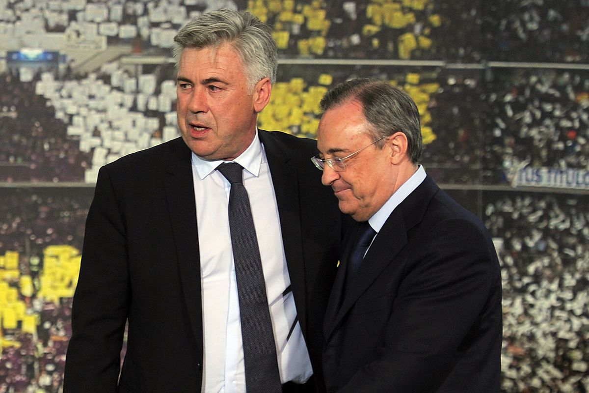 Carlo Ancelotti and Florentino Perez Real Madrid