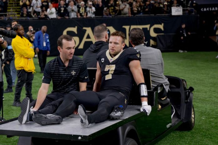 Taysom Hill injury Saints pic